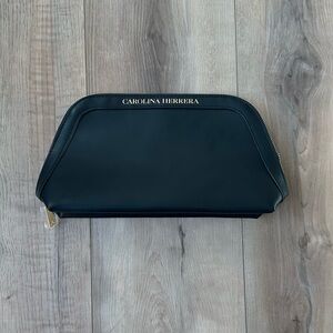 CAROLINA HERRERA BLACK & GOLD MAKEUP BAG!! BRAND NEW!!